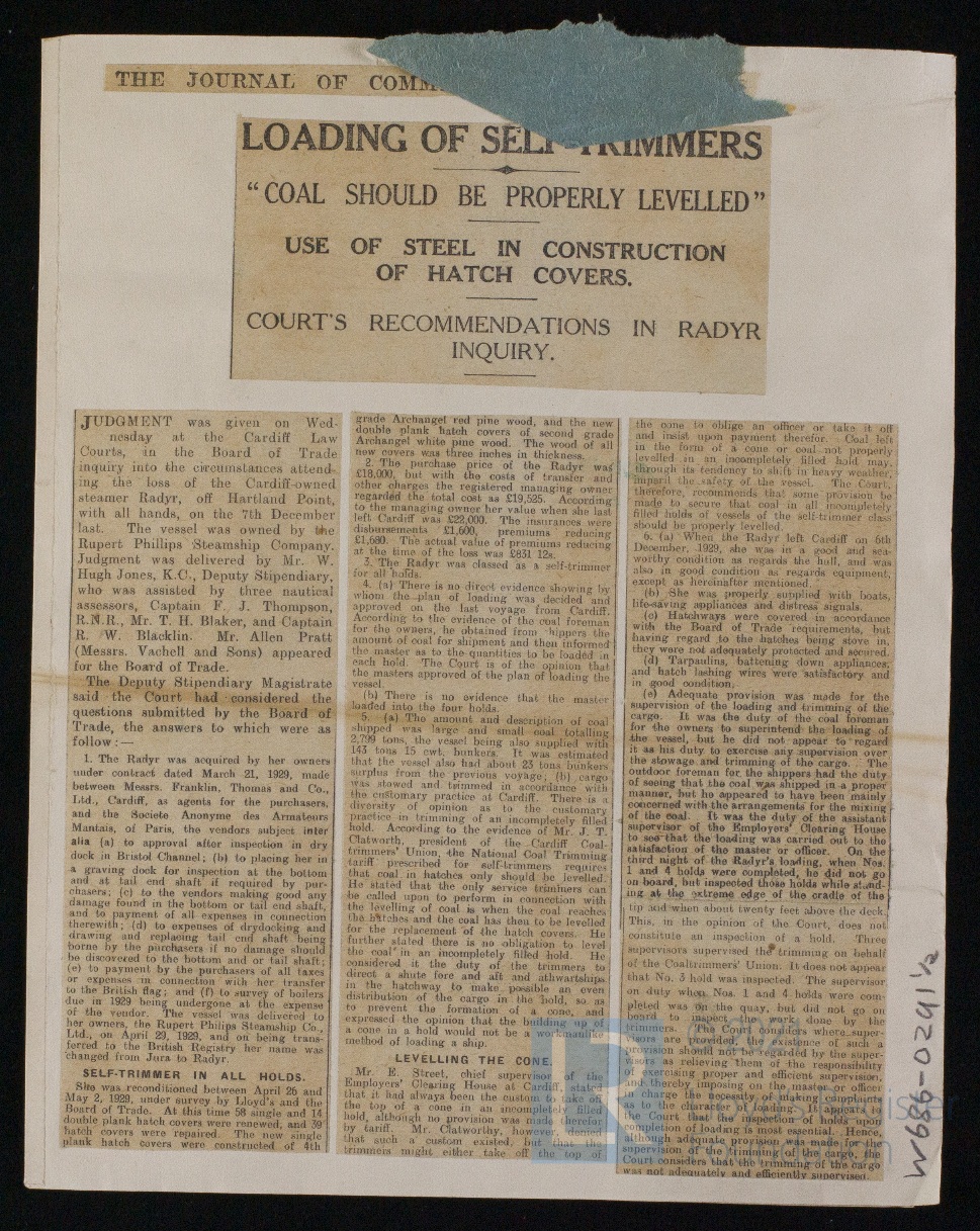 Document assureur Lloyd's.