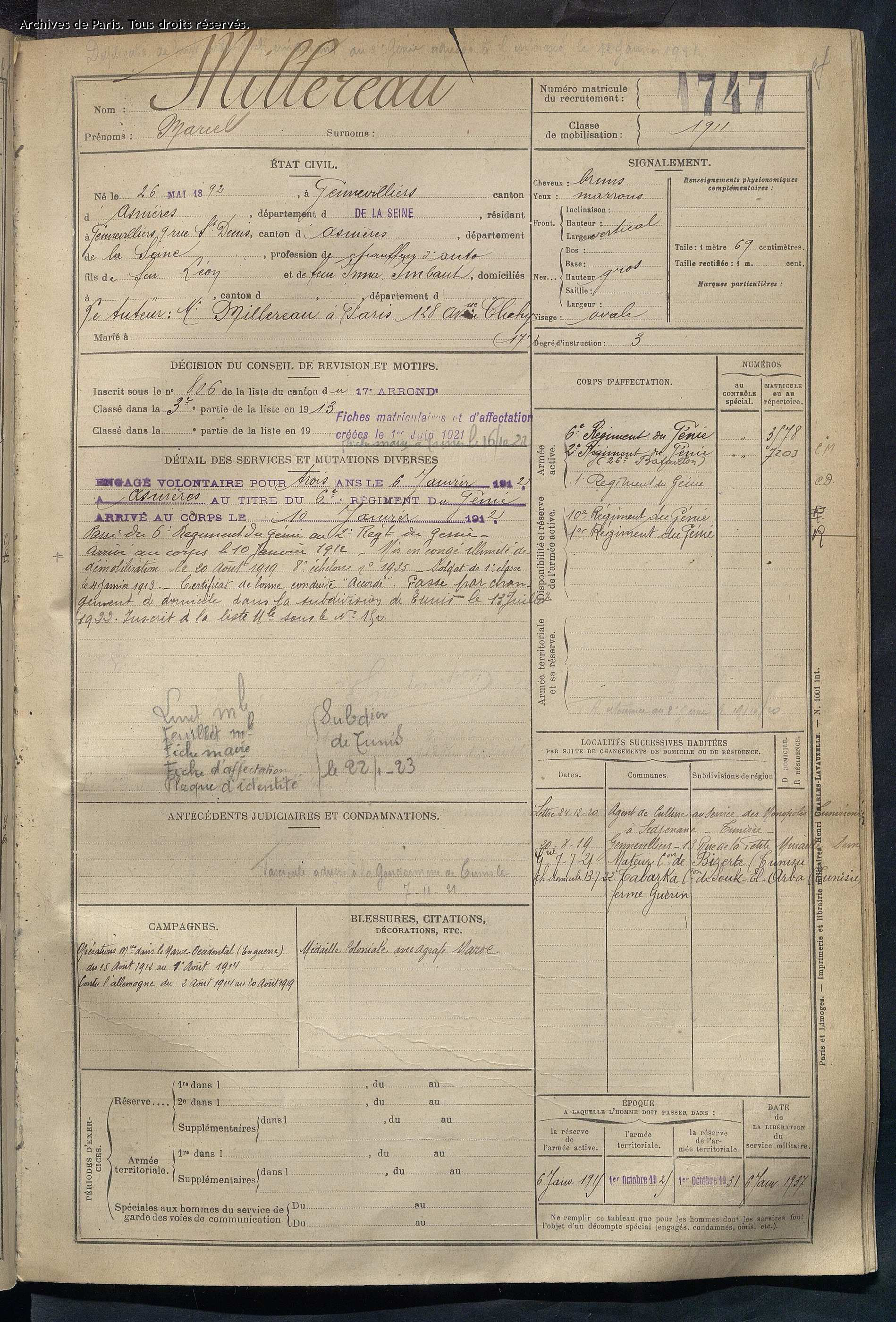 Fiche de recrutement militaire_ Marcel Millereau_archives_FRAD075RM_D4R1_1709_0402_D copie.jpg