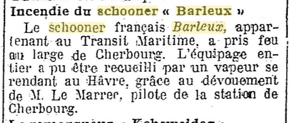 Incendie du BARLEUX