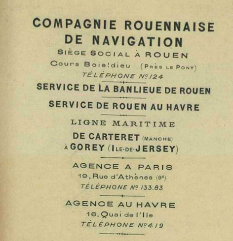 Compagnie rouennaise de navigation - Papier à entête - 1915 - .JPG