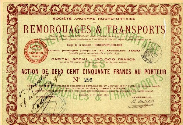 Société anonyme rochefortaise des remorquages & transports. - I - .jpg
