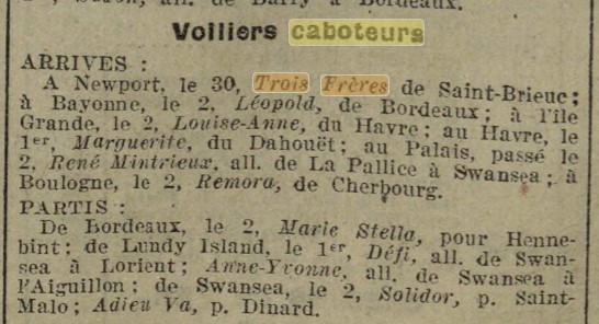 TROIS FRERES La Dépêche de Brest 1914-05-03 A.jpg