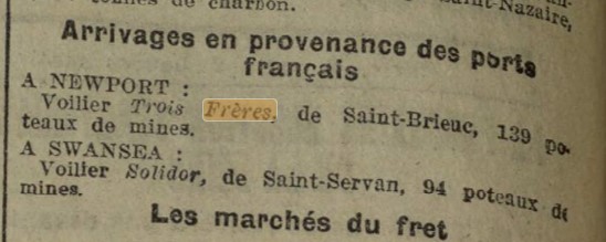 TROIS FRERES La Dépêche de Brest 1914-05-03 B.jpg
