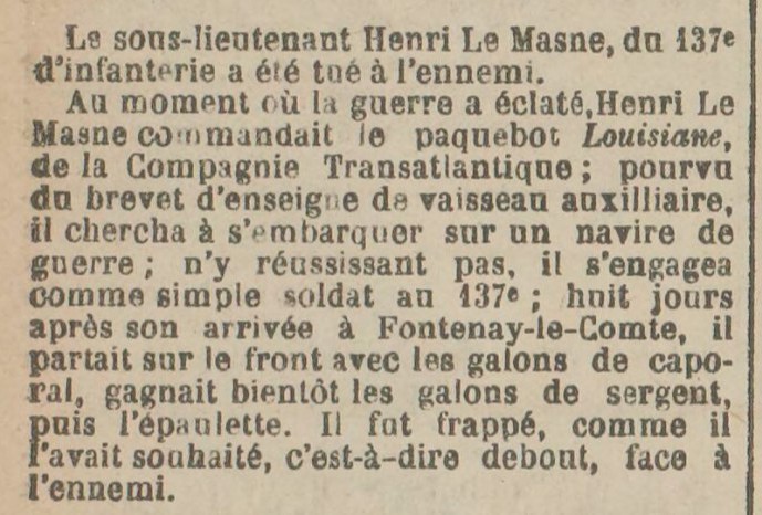 LOUISIANE Le Petit Havre 1914-12-05 Henri Le Masne.jpg