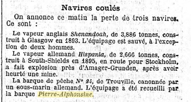 MARGUERITE - PIERRE ALPHONSINE Le Temps 1916-04-17.jpg