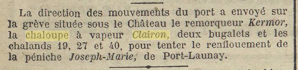 CLAIRON La Dépêche de Brest 1909-02-05.jpg
