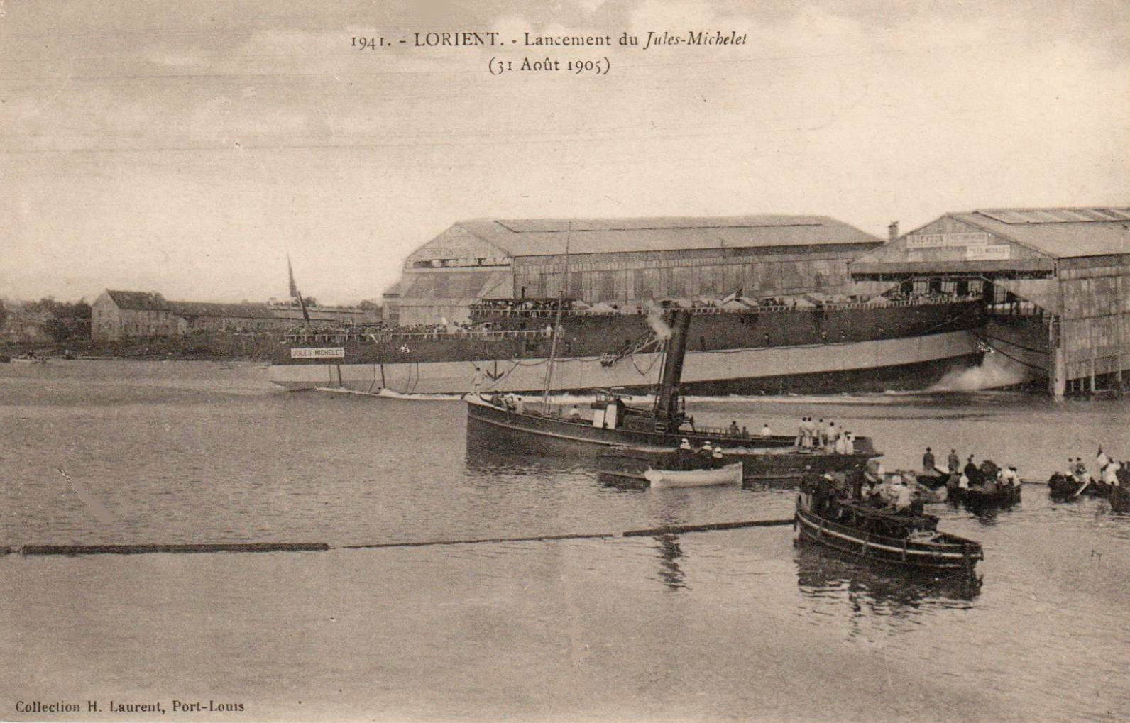 JULES-MICHELET - Croiseur cuirassé - Lancement - I - .jpg