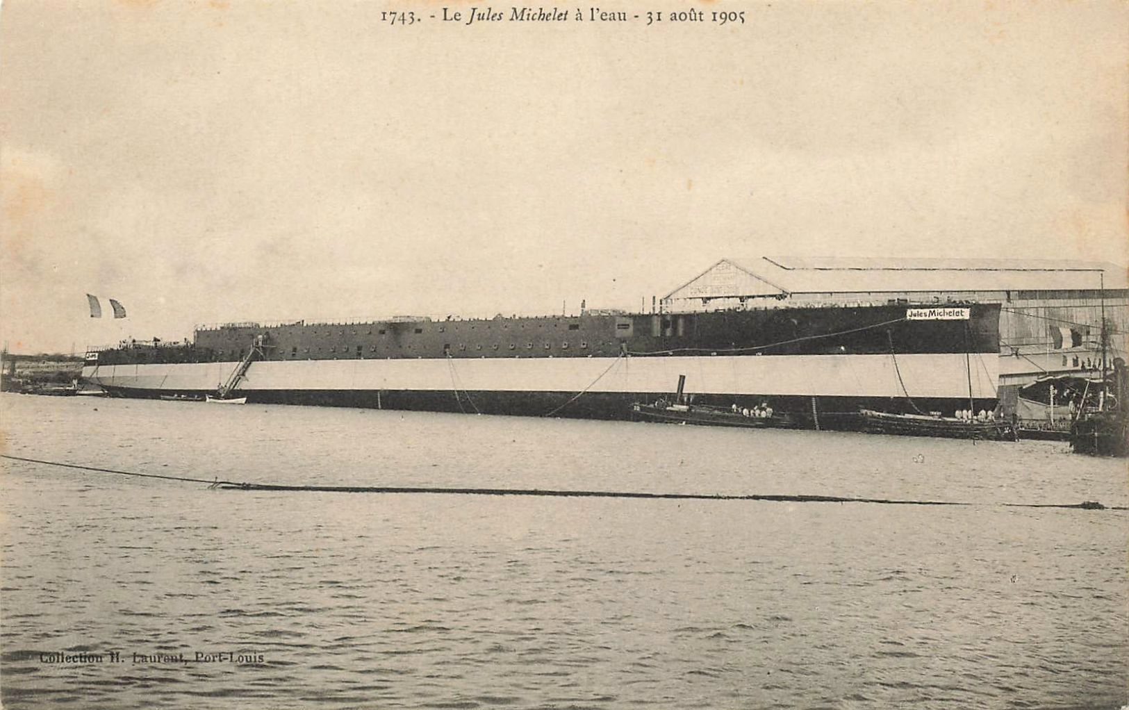 JULES-MICHELET - Croiseur cuirassé - Lancement - II - .jpg