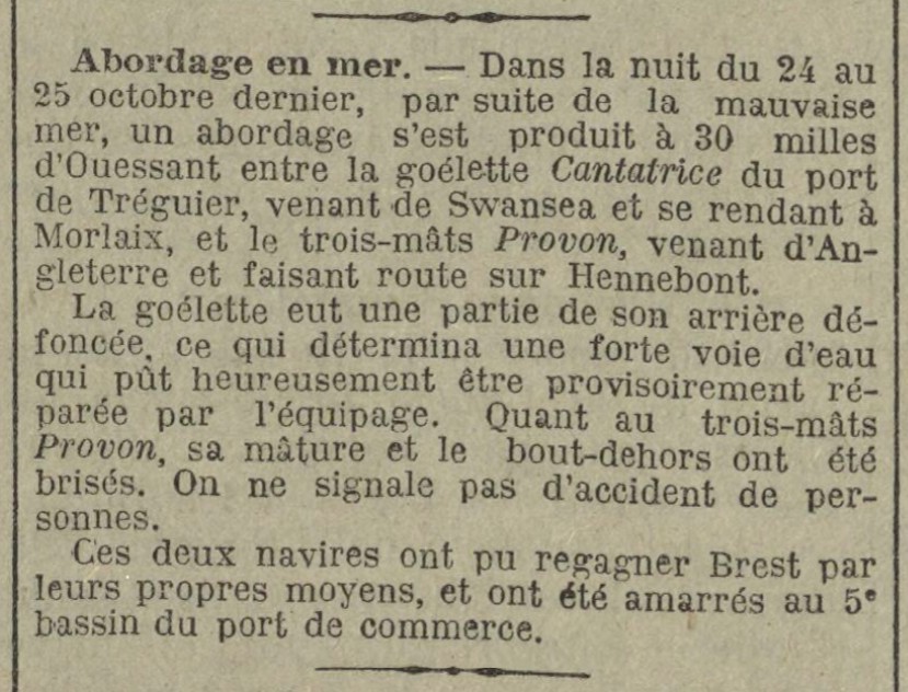 CANTATRICE La Dépêche de Brest 1915-11-01.jpg