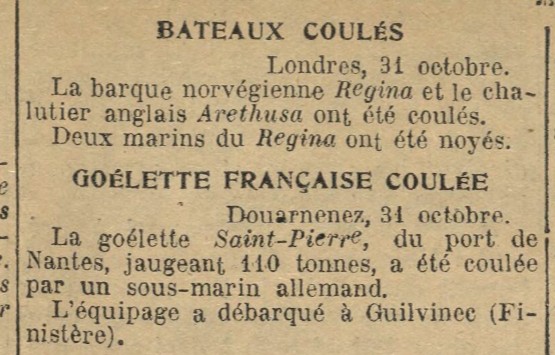 SAINT PIERRE La Dépêche de Brest 1916-10-31.jpg
