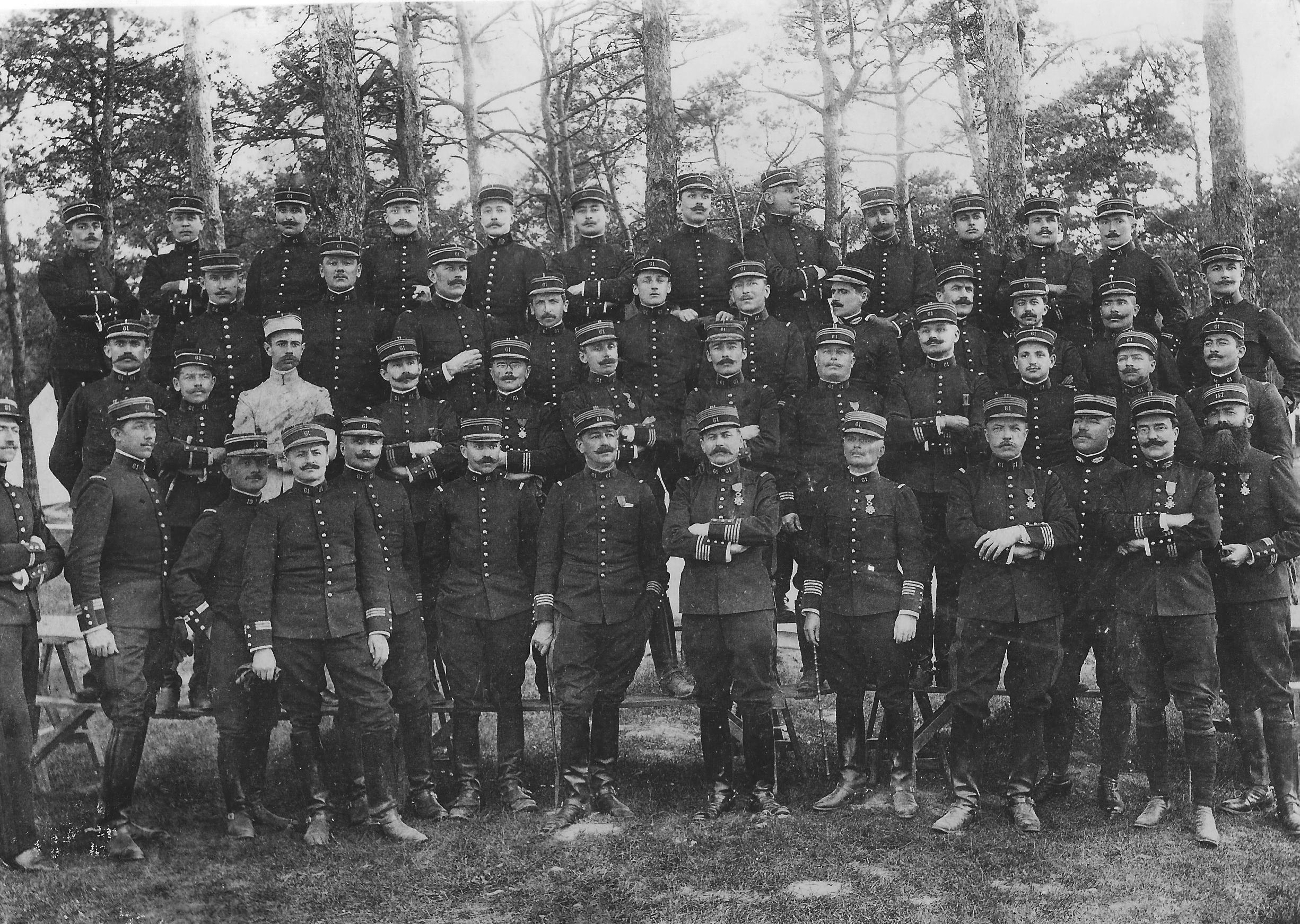 Les Officiers 61 RAC 1912