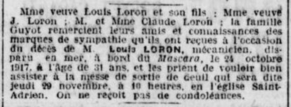 Louis Loron - MASCARA