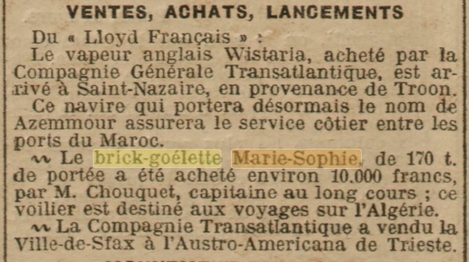 MARIE SOPHIE La Dépêche Algérienne 1913-03-12.jpg