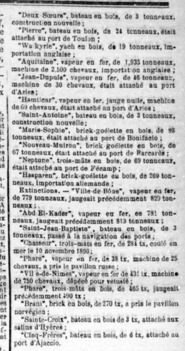 MARIE SOPHIE Le Sémaphore de Marseille 1891-04-23 B.jpg