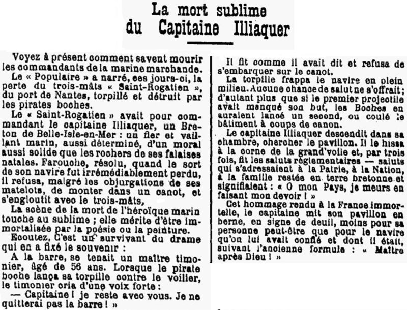 SAINT ROGATIEN - Capitaine Illiaquer