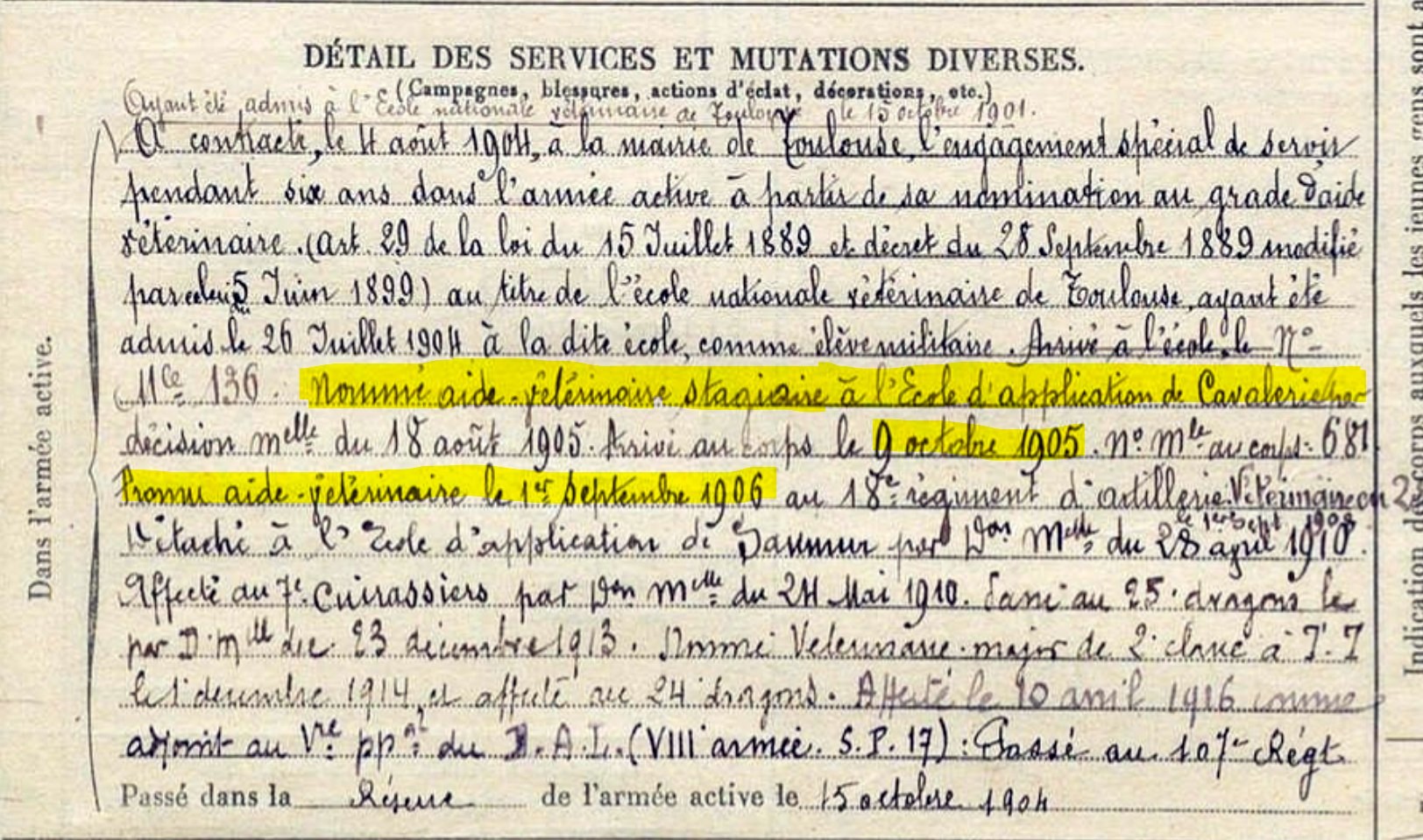 1905-1906 Aide-vétérinaire stagiaire.jpg