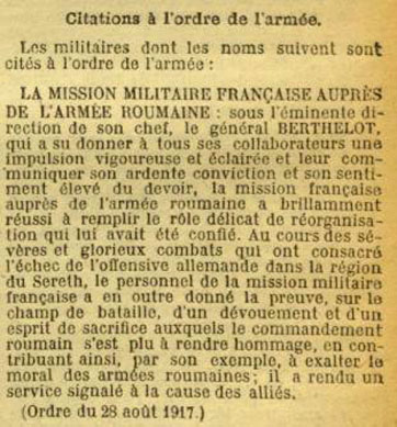 Mission militaire française en Roumanie - Citation - .jpg
