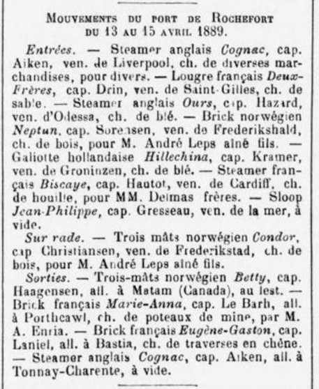 EUGENE GASTON Le Phare des Charentes 1889-04-17.jpg