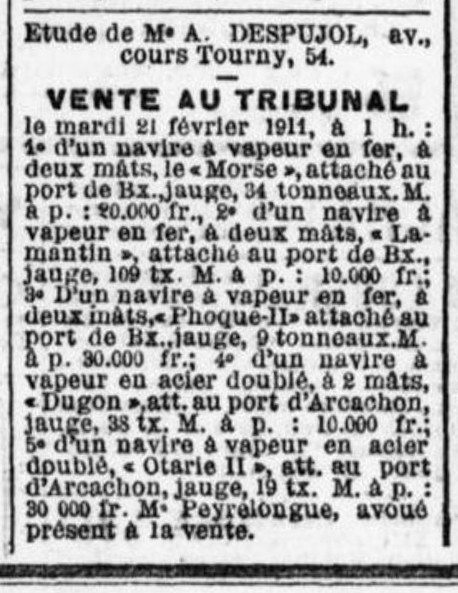 OTARIE II La France de Bordeaux et du Sud-Ouest 1911-02-10.jpg