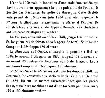 OTARIE I - Société des Pêcheries du Golfe de Gascogne