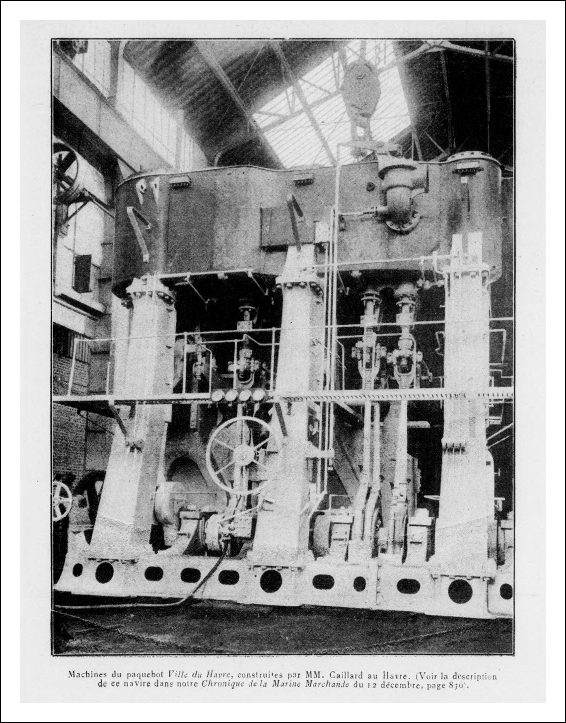 Machines du vapeur VILLE DU HAVRE