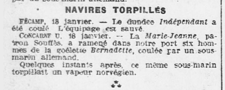 BERNADETTE L'Ouest Eclair 1917-01-19.jpg