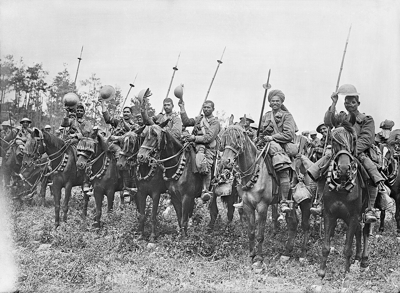 20th Deccan Horse, avant leur attaque du 14 juillet 1916. Référence IWM Q 823. Photographie lieutenant Ernest Brooks.