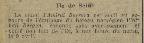 AMIRAL BARRERA - WALHALL BERGEN