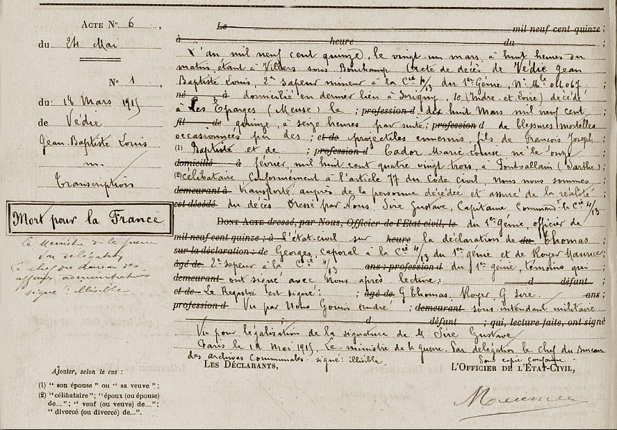 VÉDIE (J.-B. L.) - Acte de décès - .JPG