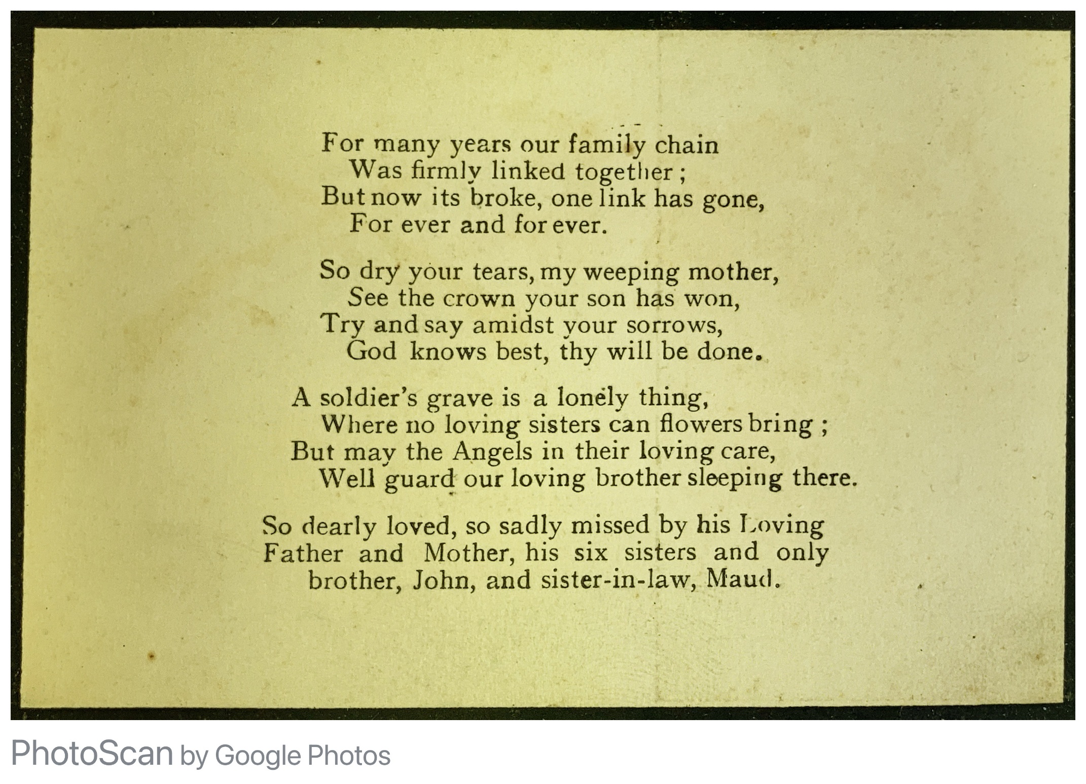 Aimablement communiqué par M. Dawson, Carlisle, Angleterre.