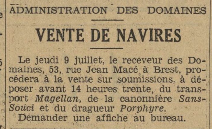PORPHYRE La Dépêche de Brest 1936-06-14.jpg