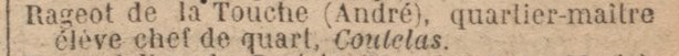 André Rageot de la Touche - COUTELAS