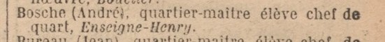 Bosche  André - ENSEIGNE HENRY