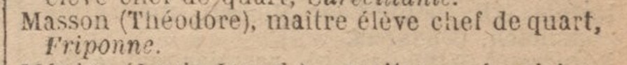 Théodore Masson - FRIPONNE
