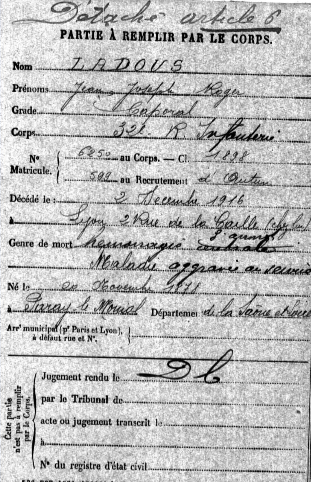 Roger Ladoux (1878-1916)_Avis de décès pour la mairie.jpg