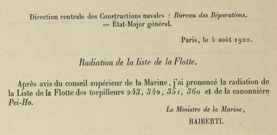 Bull. off. Marine 1922, n° 23, p. 220.  .jpg