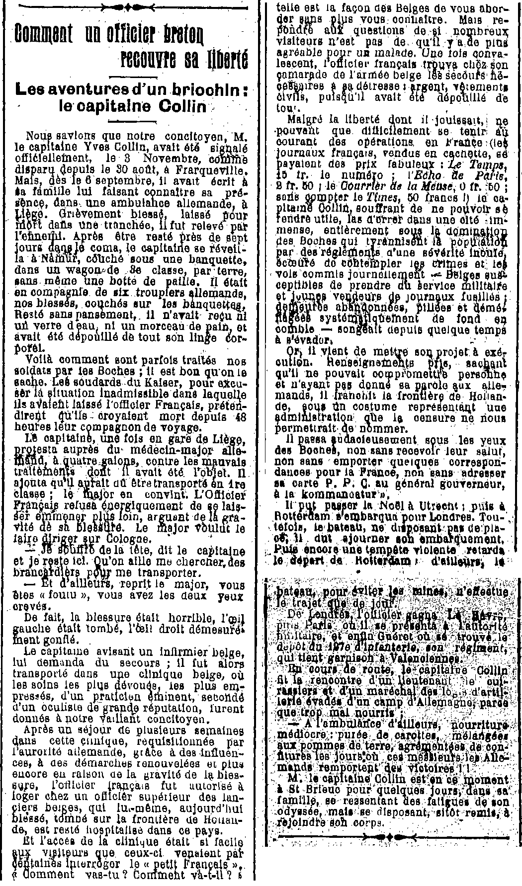 COLLIN Yves cpt Courrier de pontivy 1915-01-31.png