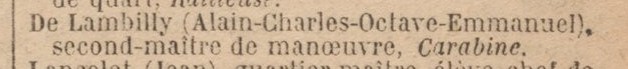 Alain Charles Octave Emmanuel de Lambilly - CARABINE