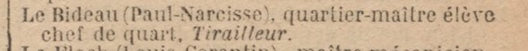 Paul Narcisse Le Bideau - TIRAILLEUR