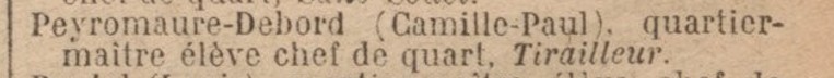 Camille Paul Peyremaure Debord - TIRAILLEUR