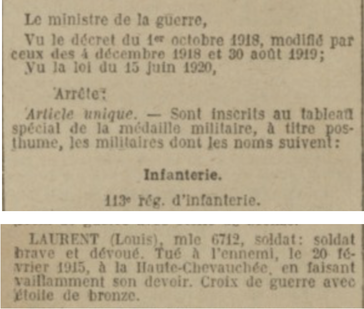 LAURENT Louis - MM - JO 4 oct 1921.png