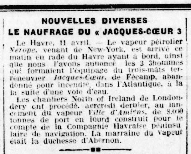 JACQUES COEUR Le Nouvelliste de Bretagne 1924-04-12.jpg