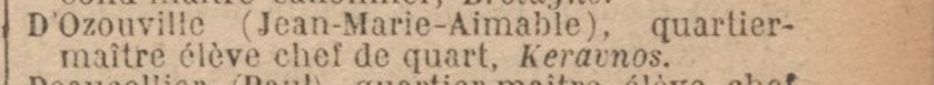 Jean Marie Aimable d'Ozouville - KERAVNOS