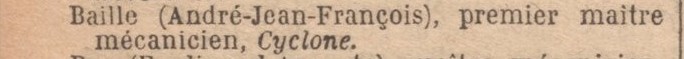 André Jean François Baille - CYCLONE
