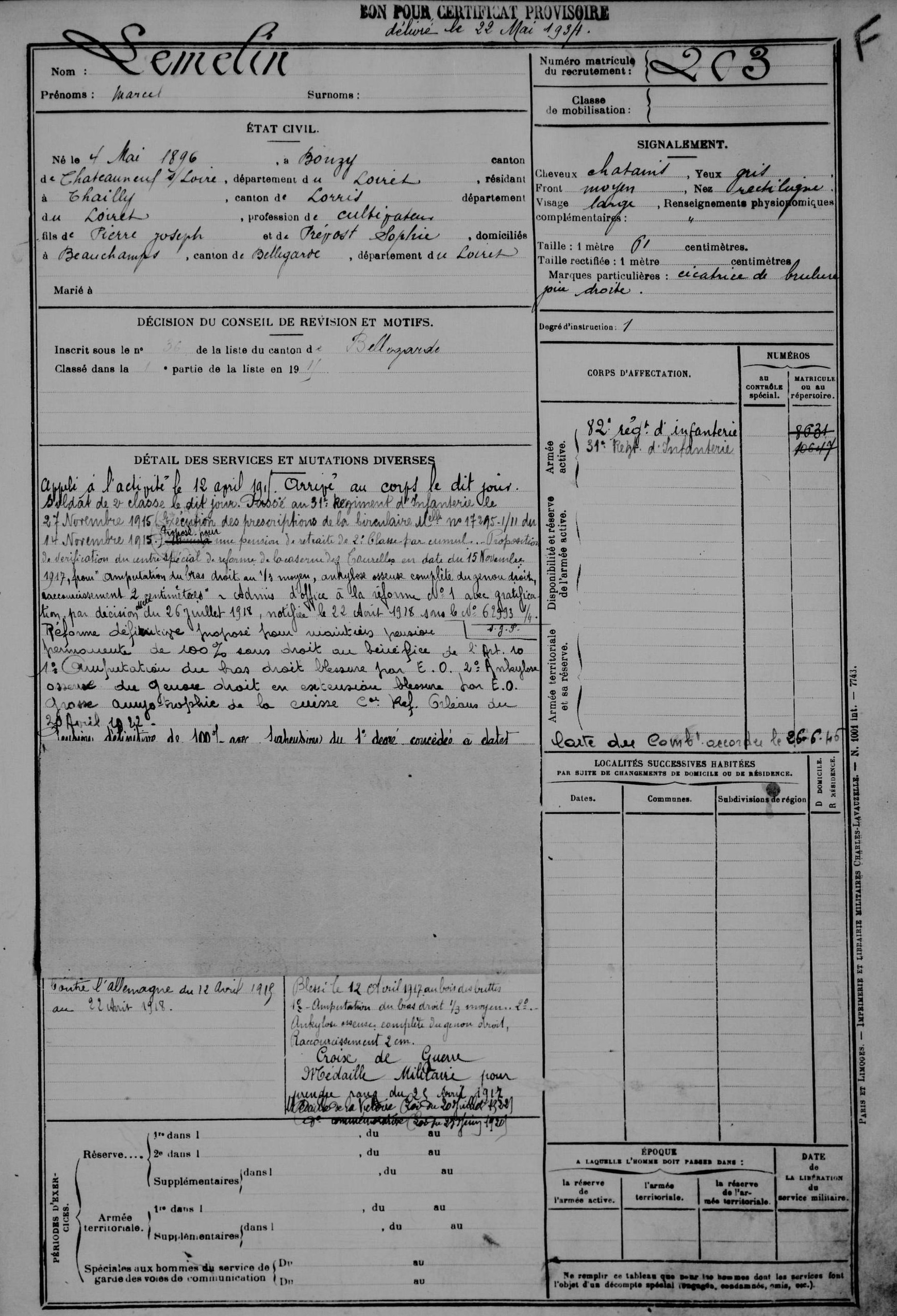 LEMELIN MARCEL - REGISTRE MATRICULE - 1-2.jpg