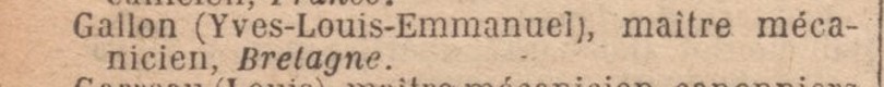 Yves Louis Emmanuel Gallon - BRETAGNE