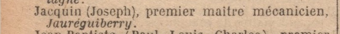 Joseph Jacquin - JAUREGUIBERRY