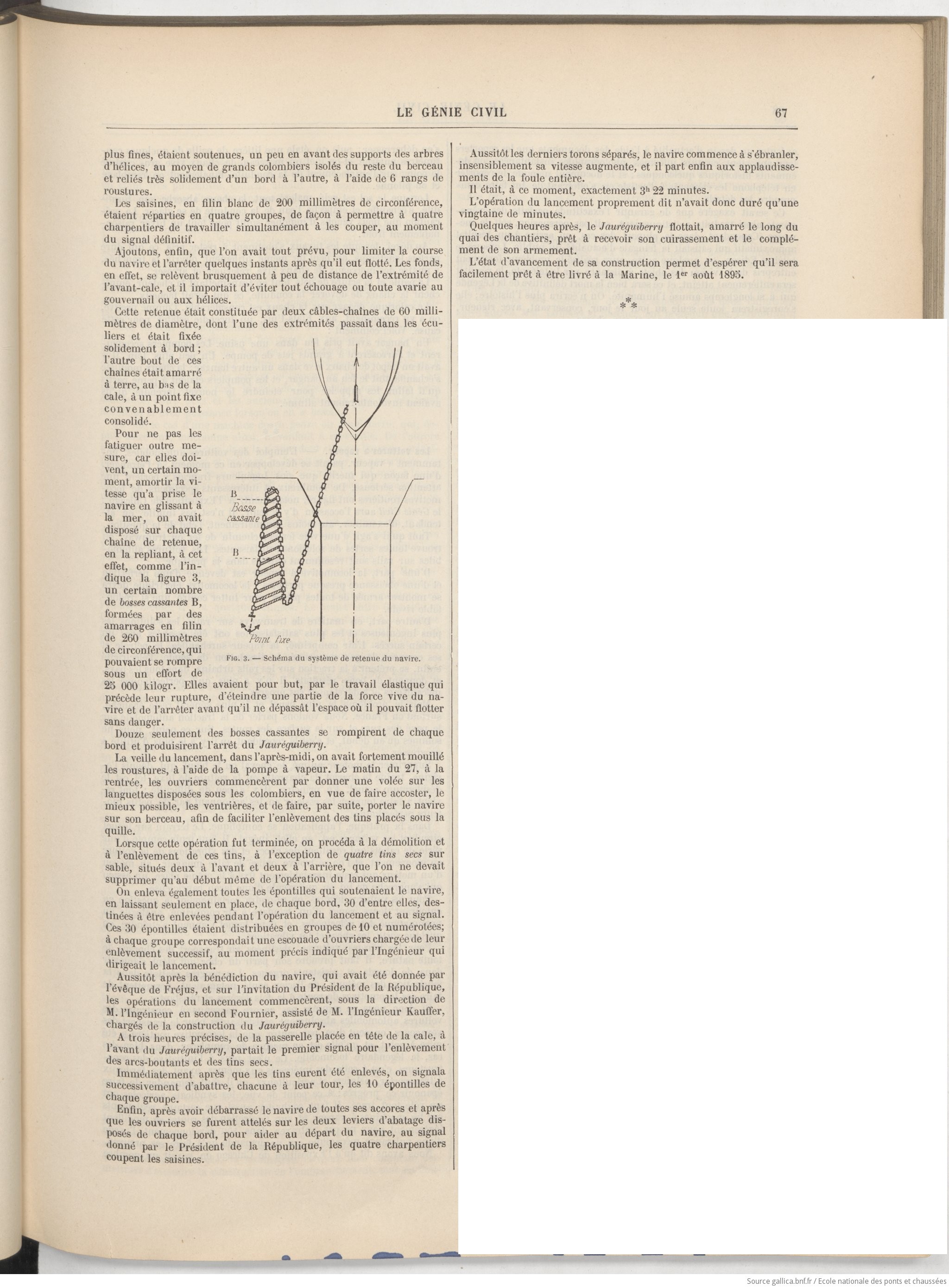 JAUREGUIBERRY - Le Génie Civil - 2 décembre 1893