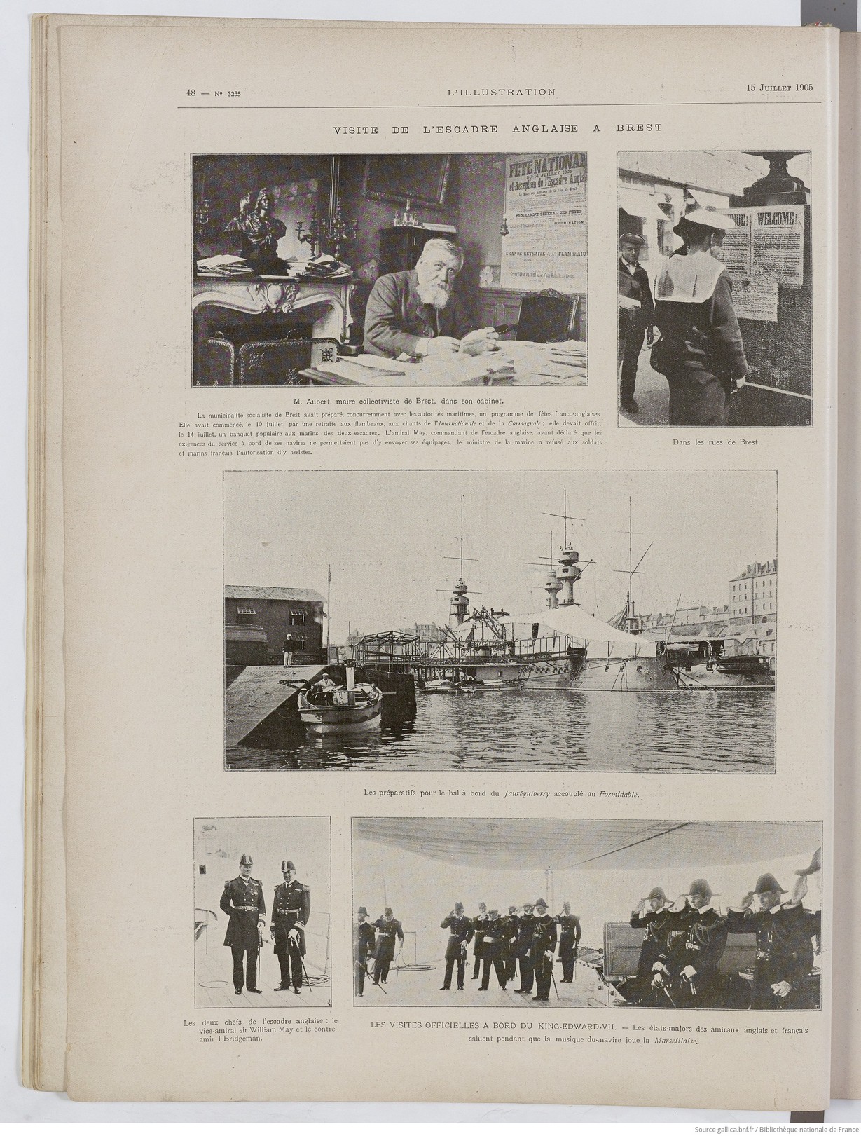 Cuirassé JAUREGUIBERRY - Brest - Juillet 1905