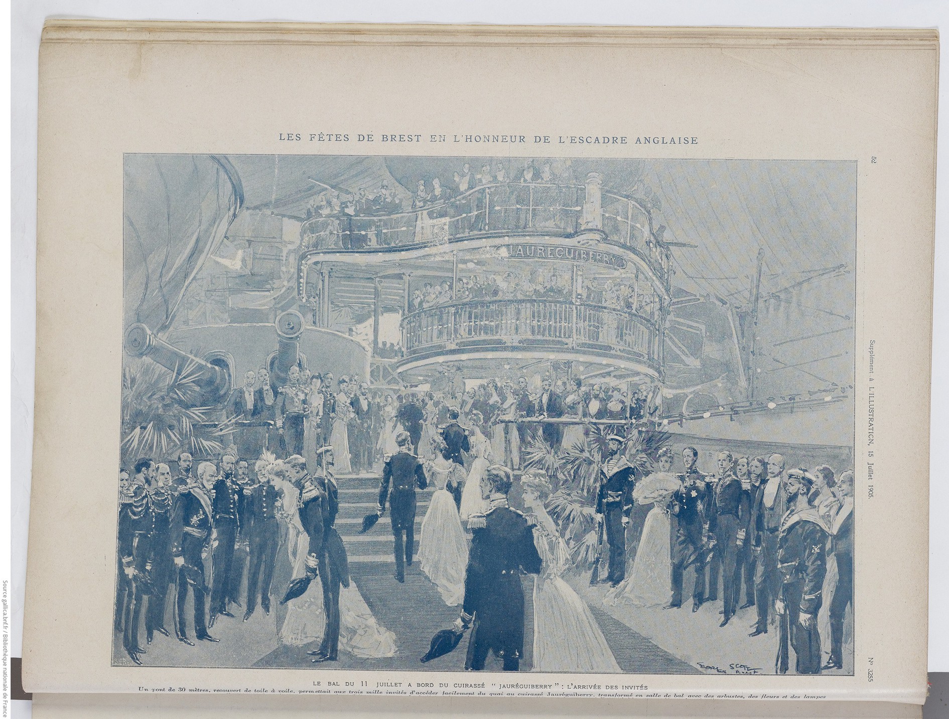 Cuirassé JAUREGUIBERRY - Brest - Juillet 1905